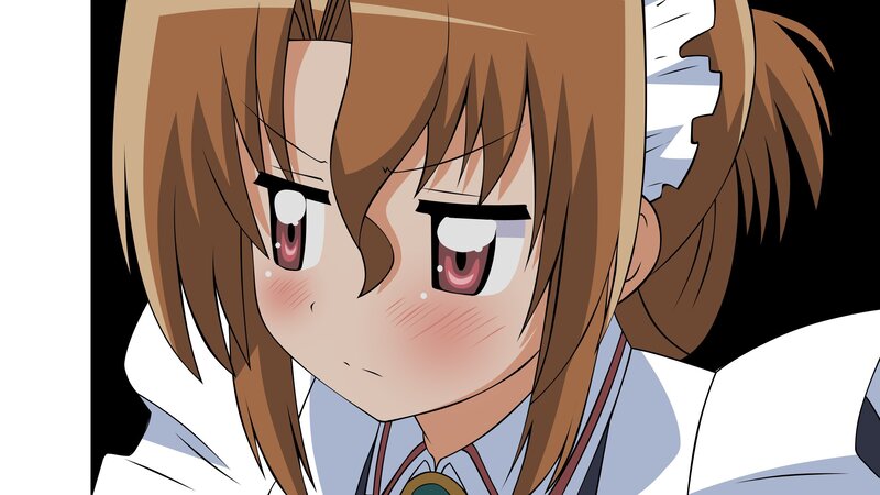 anime girl with blush