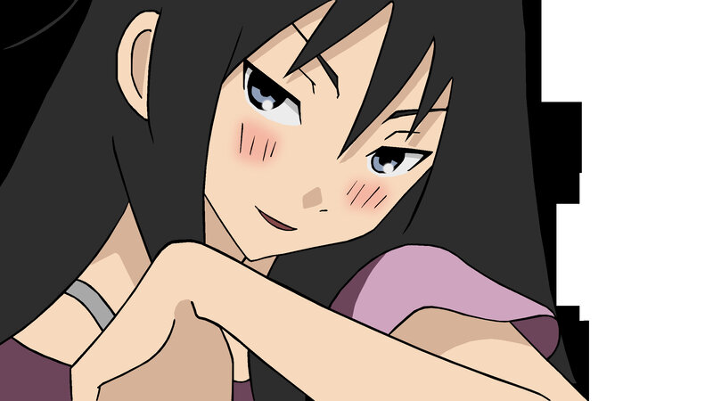 anime girl with blush