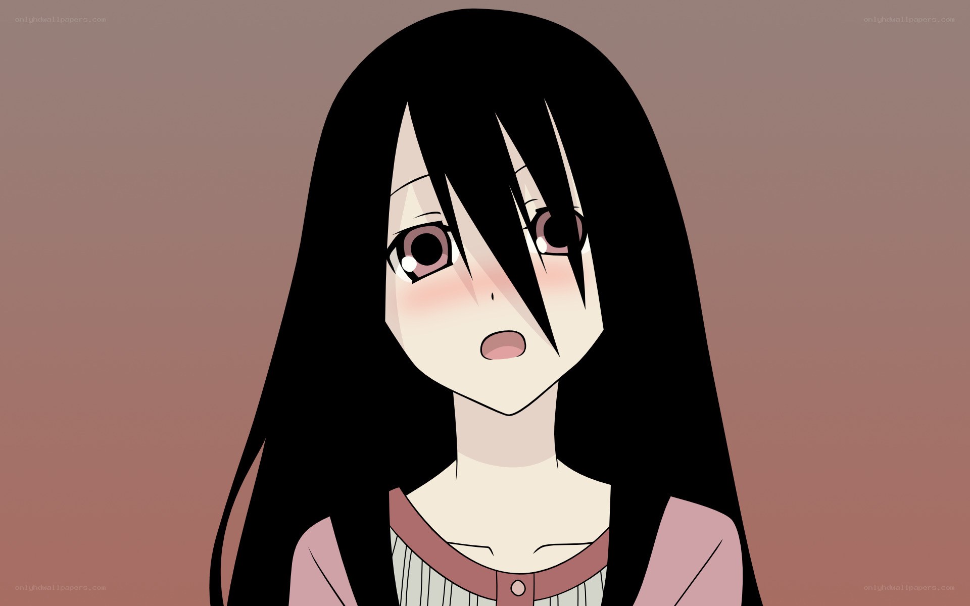 anime girl with blush
