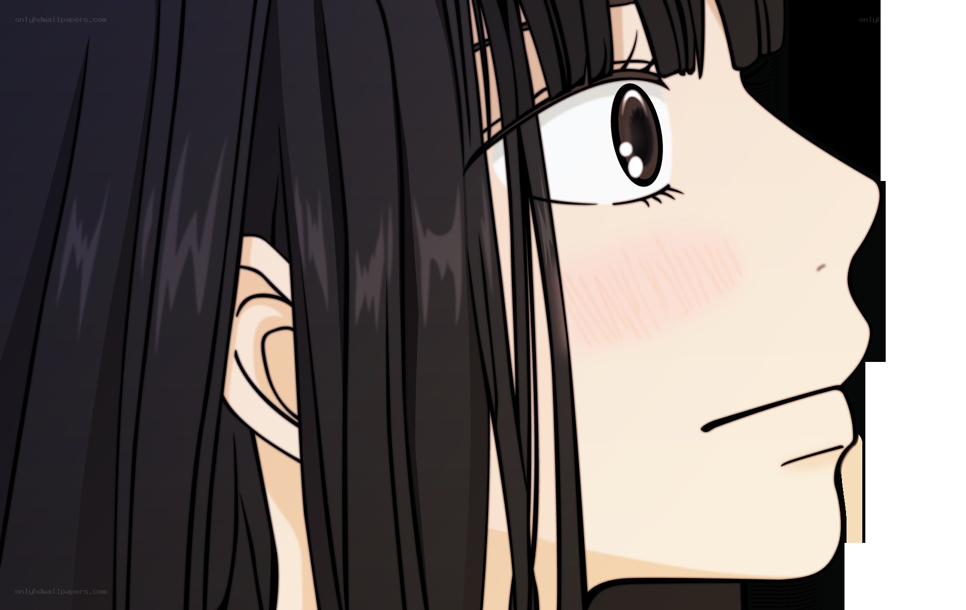 anime girl with blush