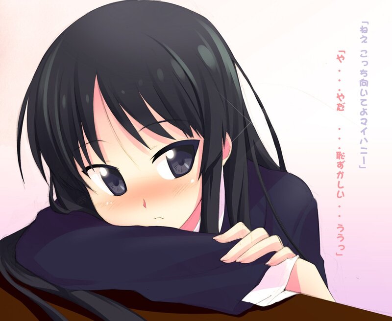anime girl with blush