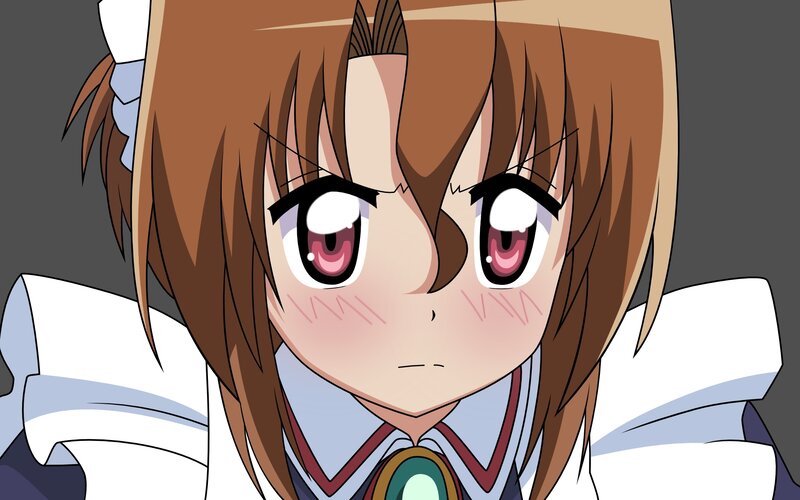 anime girl with blush