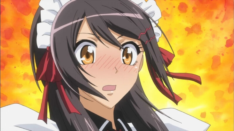 anime girl with blush
