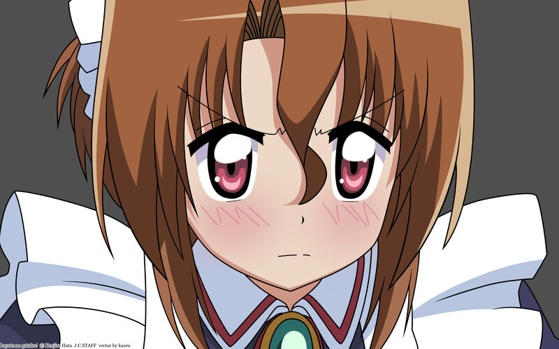 anime girl with blush