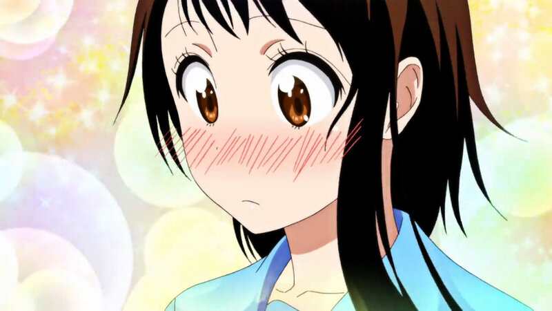Anime Girl with Blush — Blue