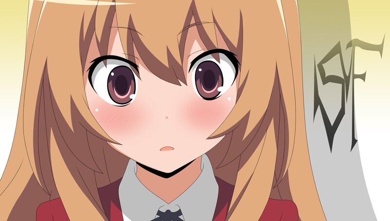 Anime Girl with Blush — Brown