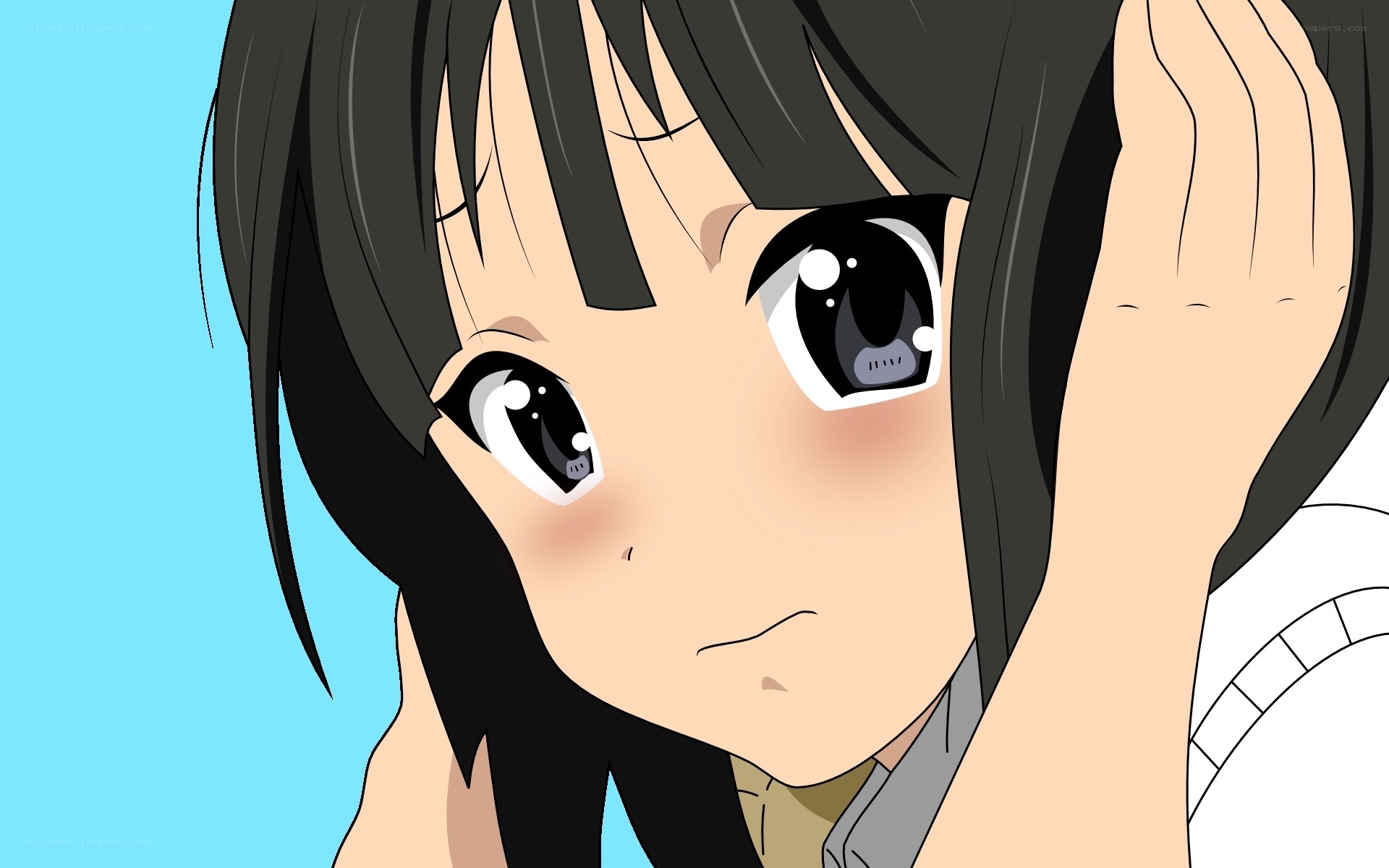 anime girl with blush