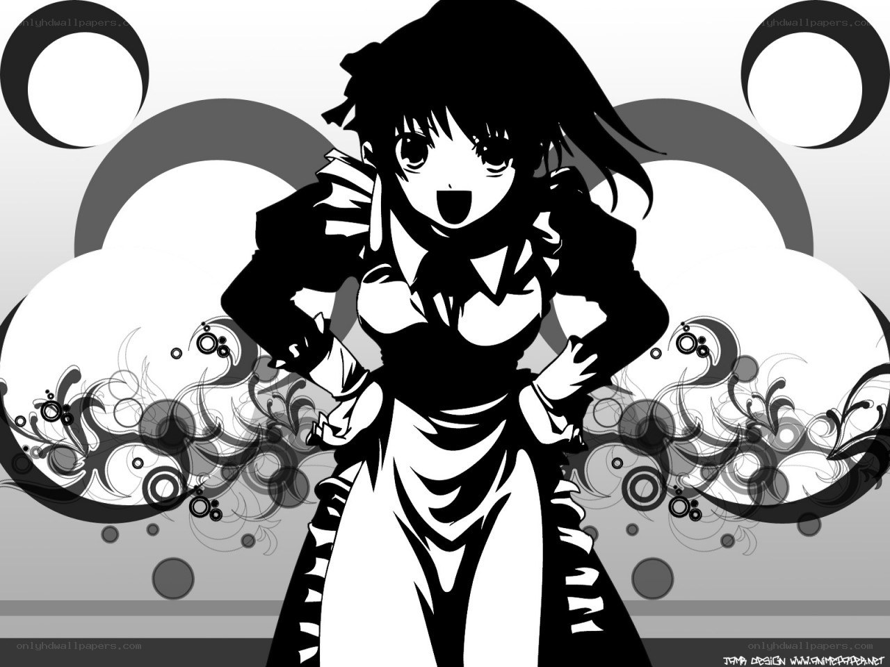 anime girl with bold design