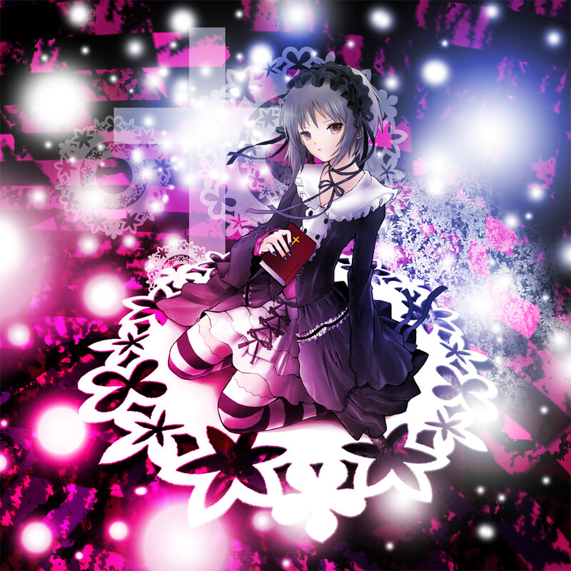 anime girl with book