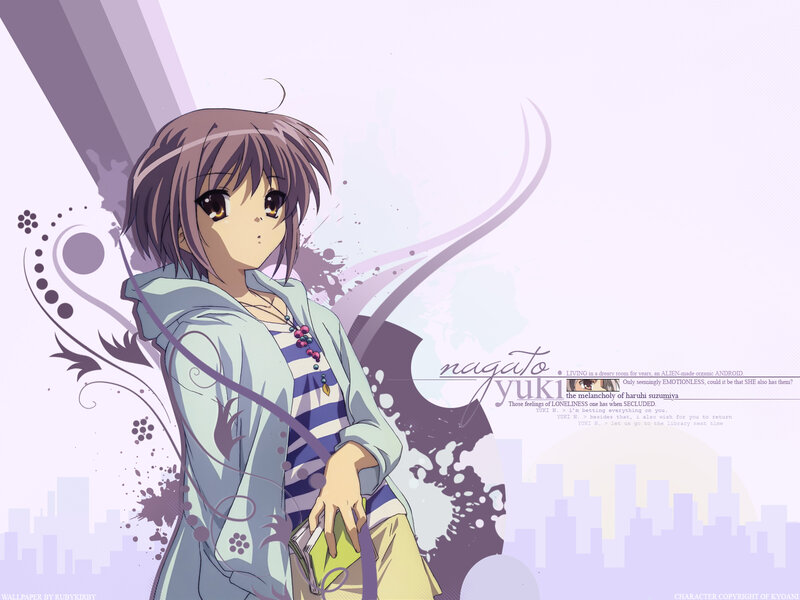 Anime girl with book