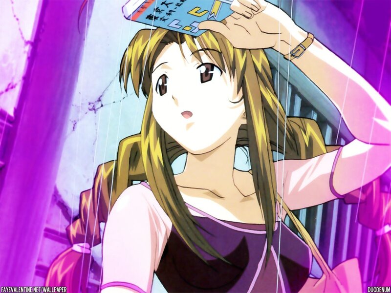 anime girl with book