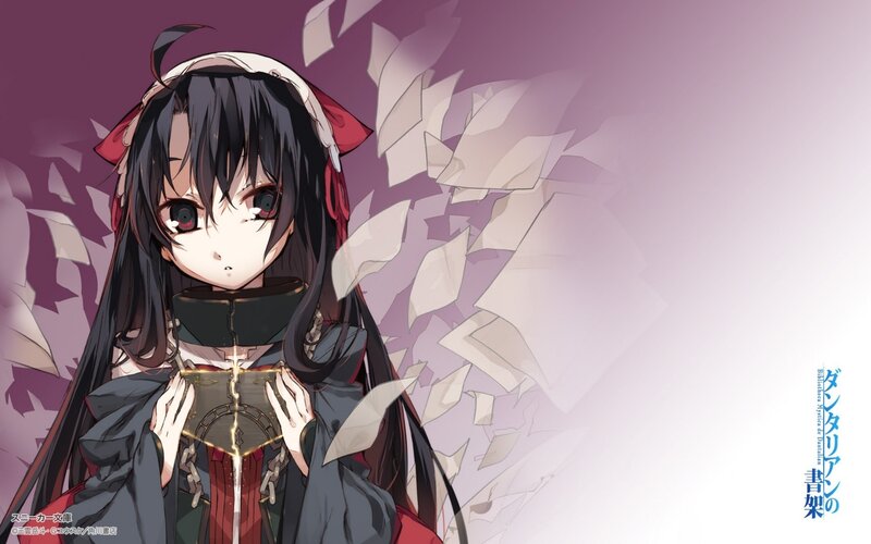Anime girl with book