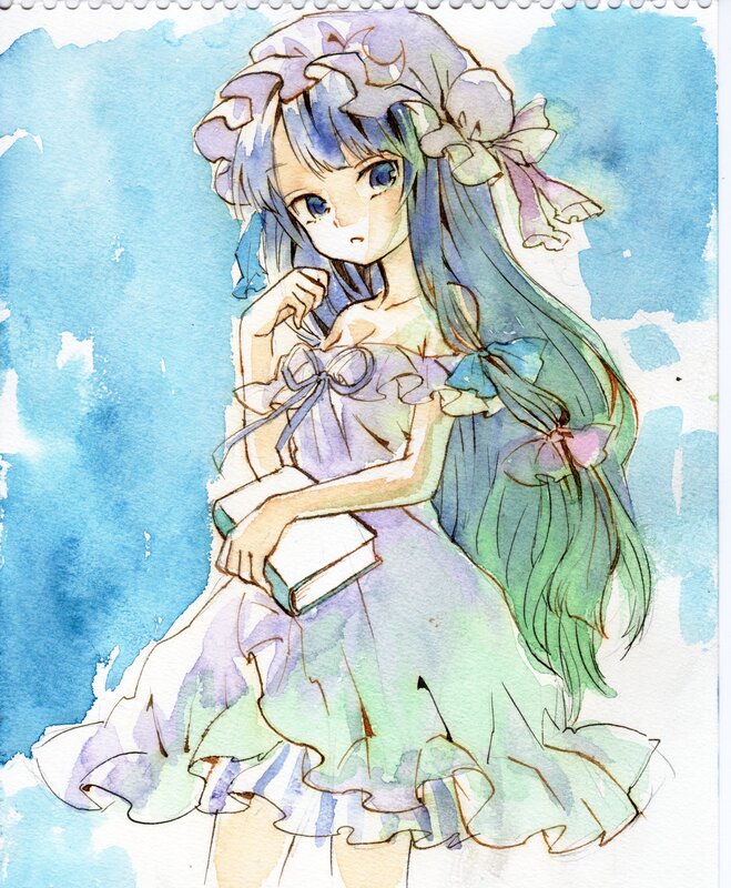 anime girl with book