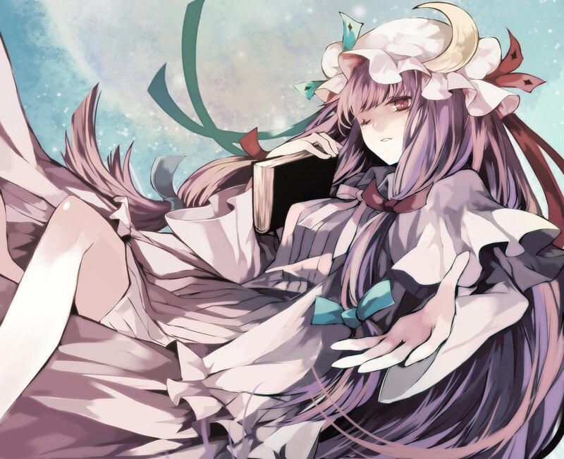 anime girl with book