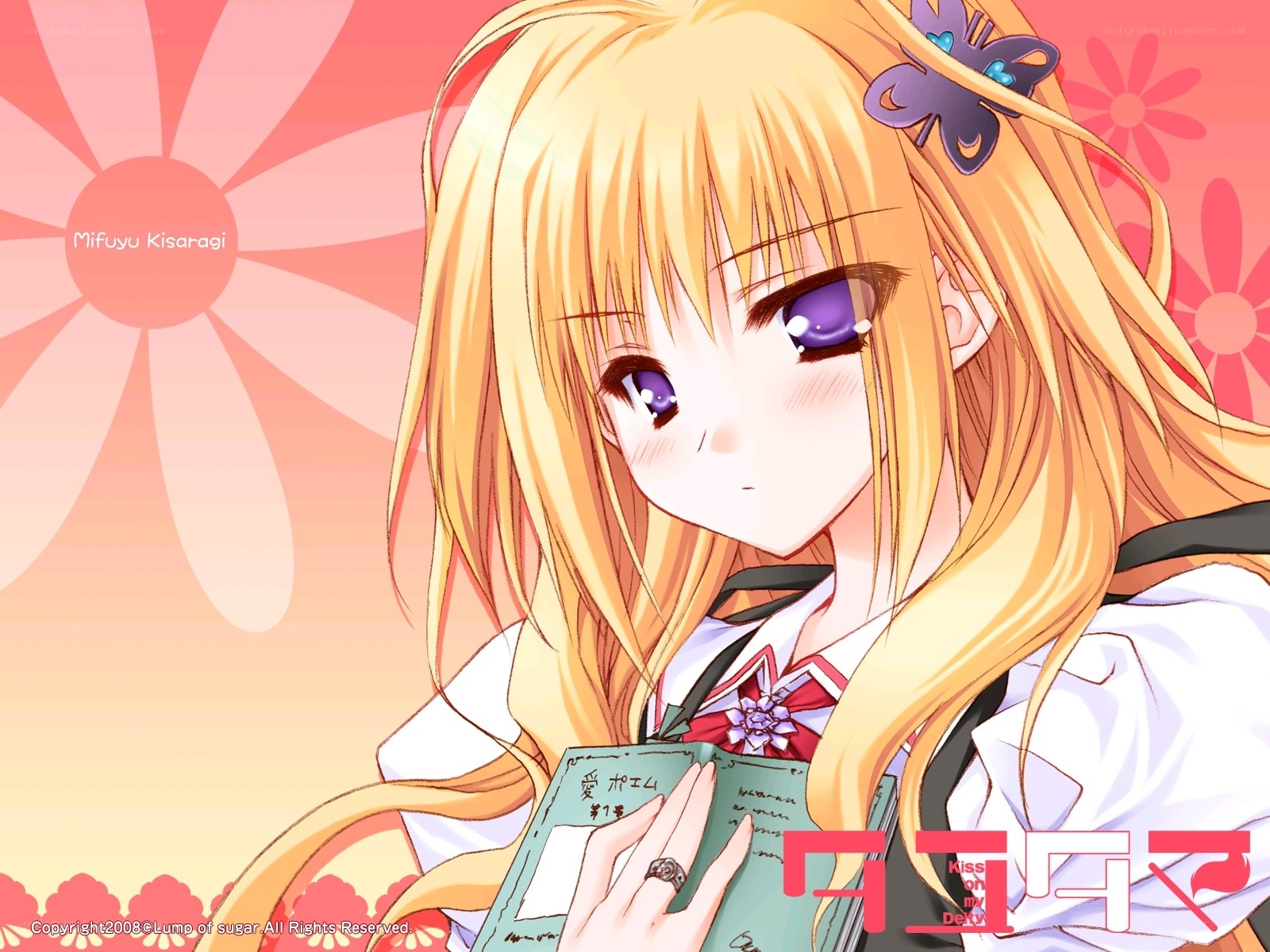 Anime girl with book