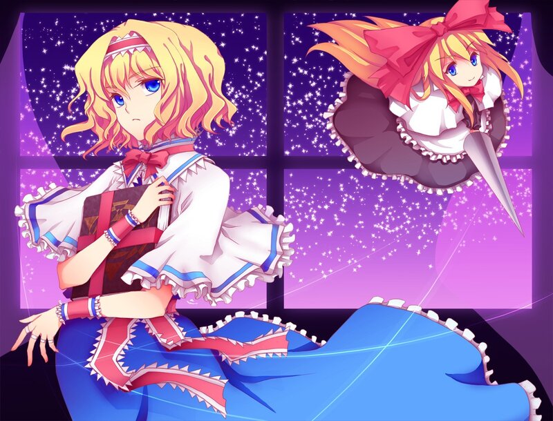 Anime girl with book and sword