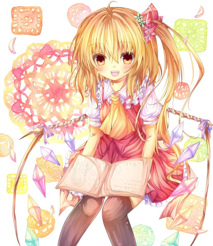 Anime Girl with Book — Yellow, Cheerful
