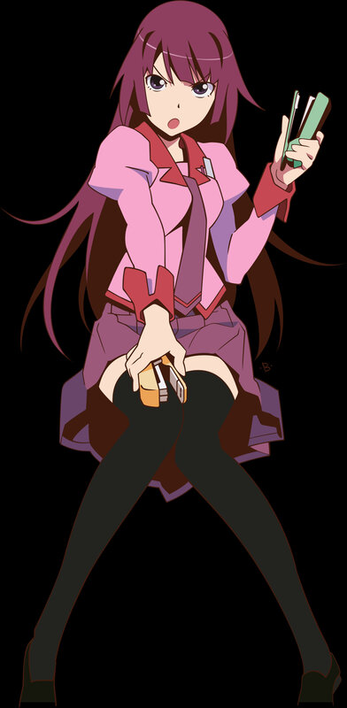anime girl with books