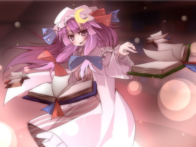anime girl with books