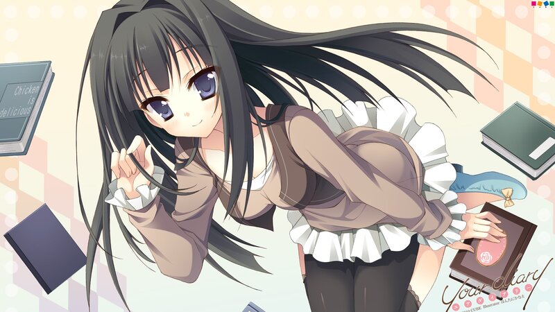 anime girl with books