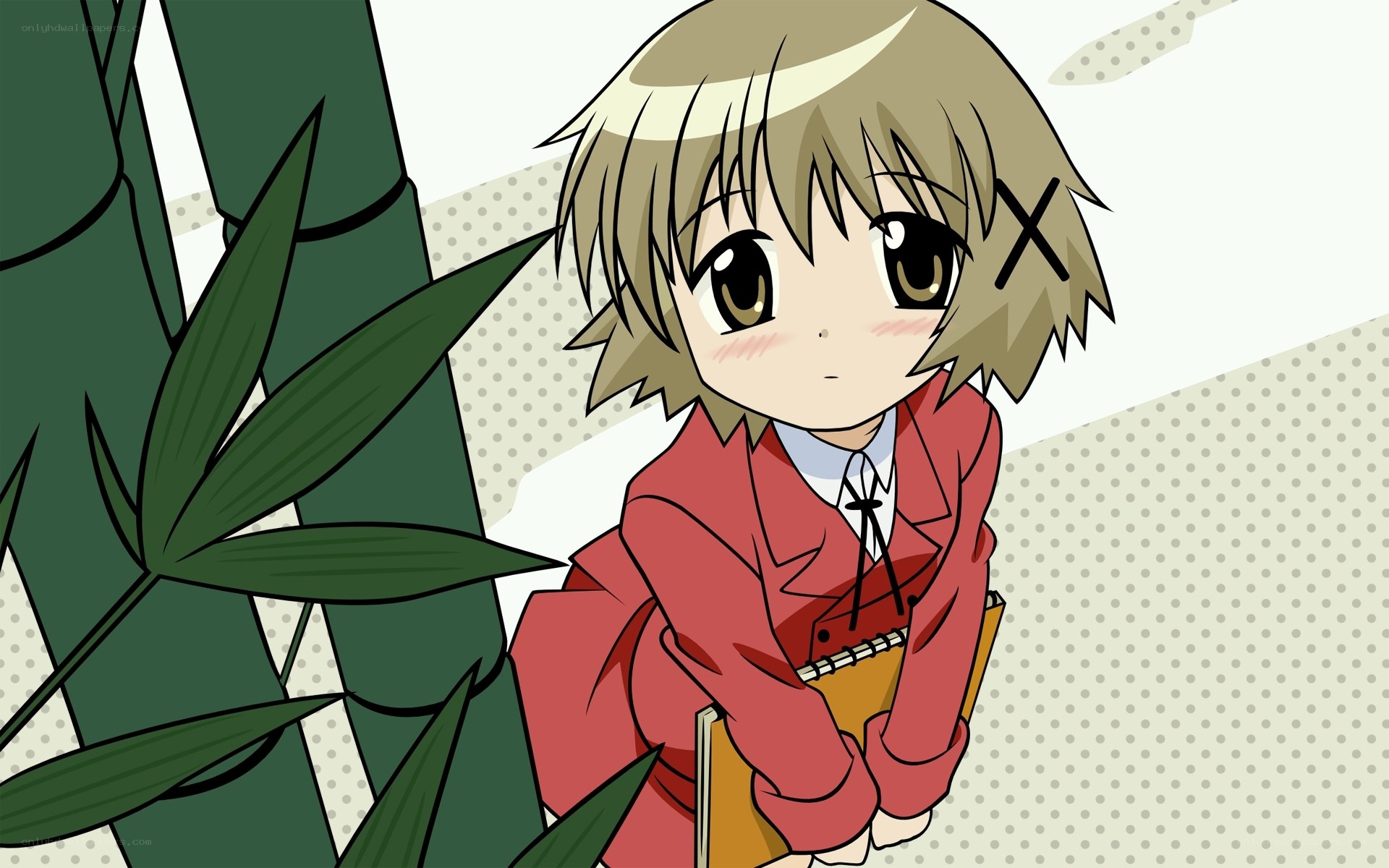 anime girl with books