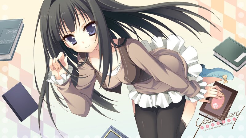 anime girl with books