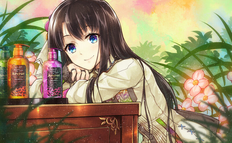 Anime Girl with Bottles