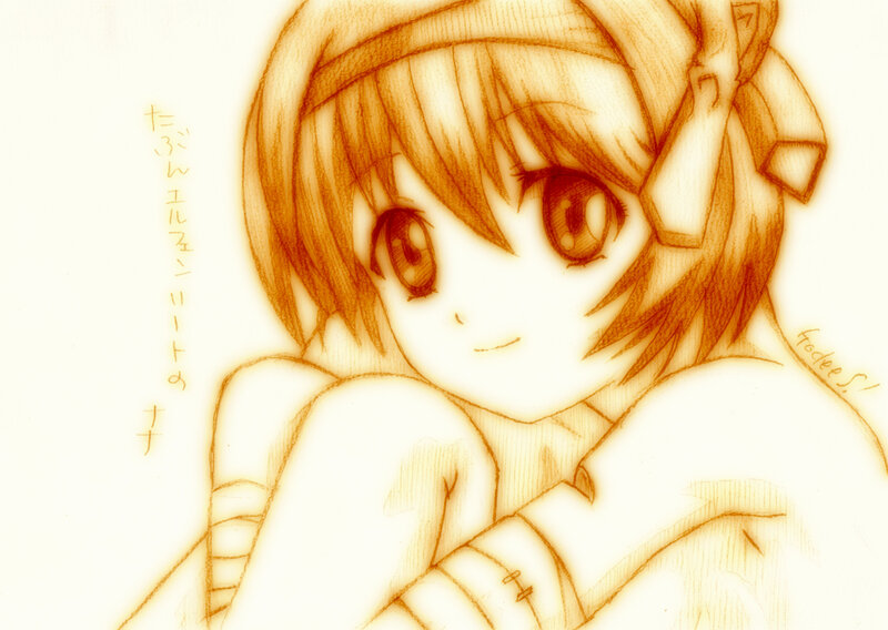 anime girl with bow