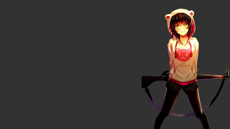anime girl with bow