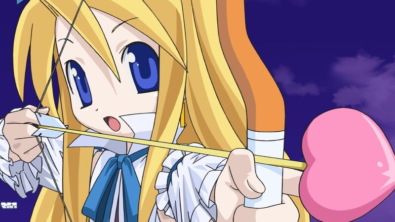 Anime girl with bow and arrow
