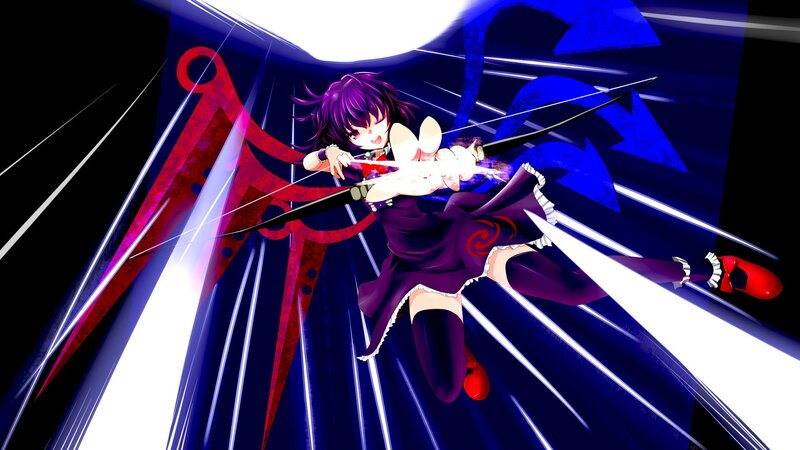 anime girl with bow and arrow
