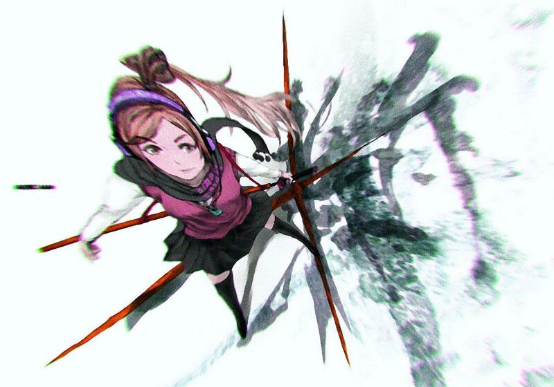 anime girl with bow and arrow