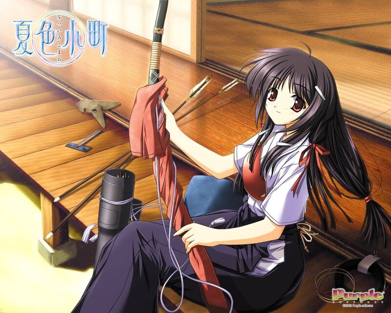 Anime girl with bow and arrows