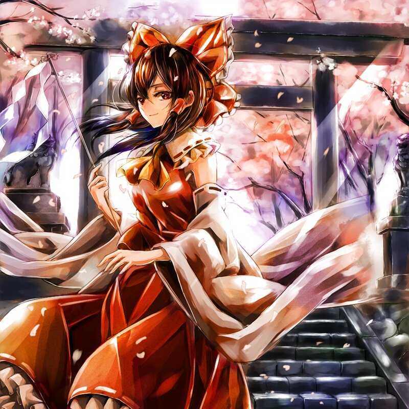 Anime Girl with Bow — Brown, Serene