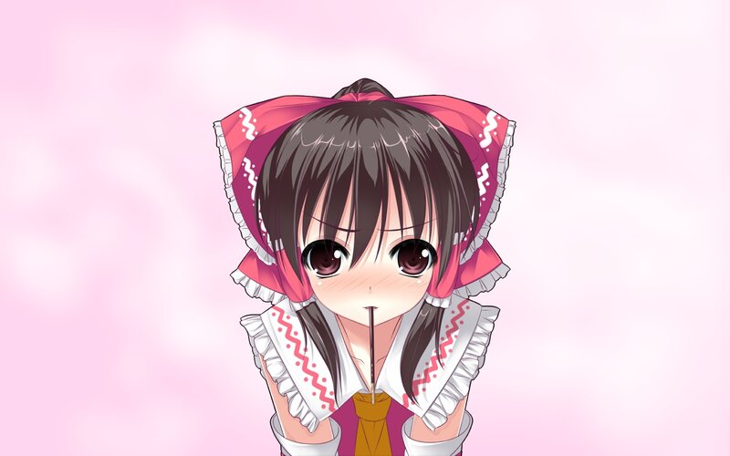 Anime Girl with Bow — Pink, Calm