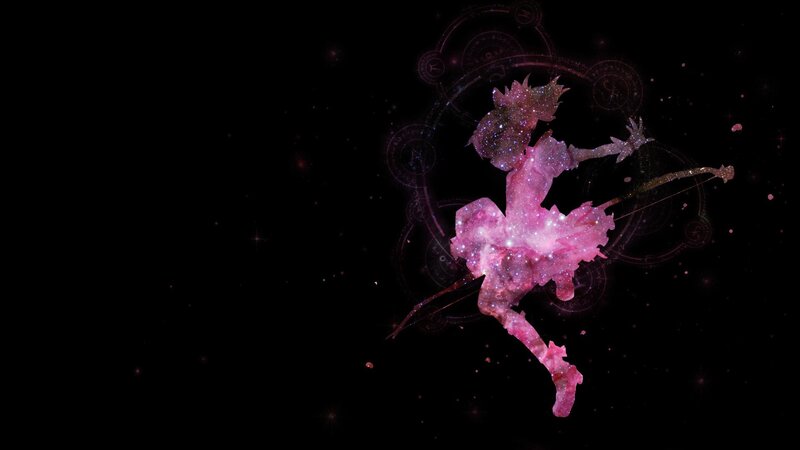 Anime Girl with Bow — Pink, Magical, Dramatic