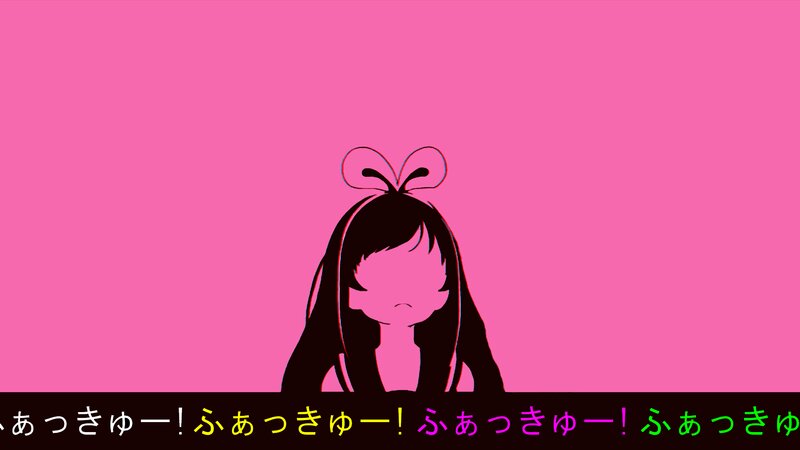 Anime Girl with Bow — Pink, Minimalist