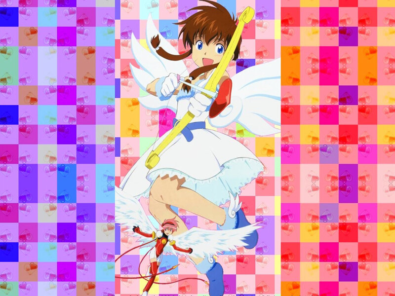 Anime Girl with Bow — Pink
