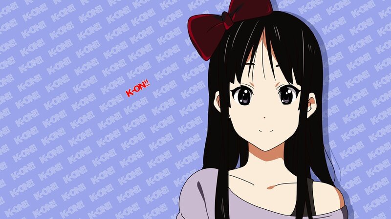 Anime Girl with Bow — Purple, Calm, Long Hair