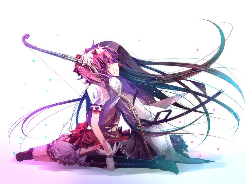 Anime Girl with Bow — Purple