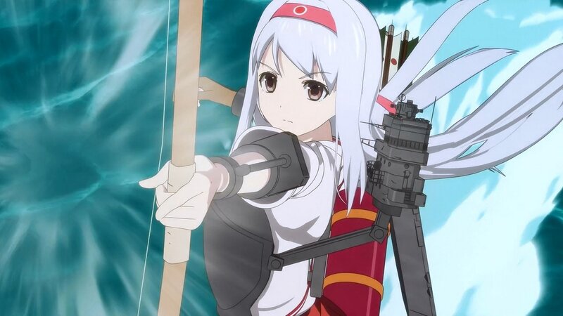 Anime Girl with Bow — White, Dramatic, Quiver