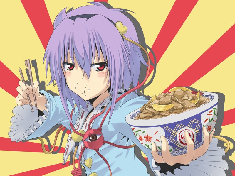 anime girl with bowl of food