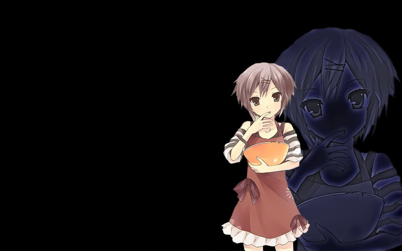 anime girl with bowl