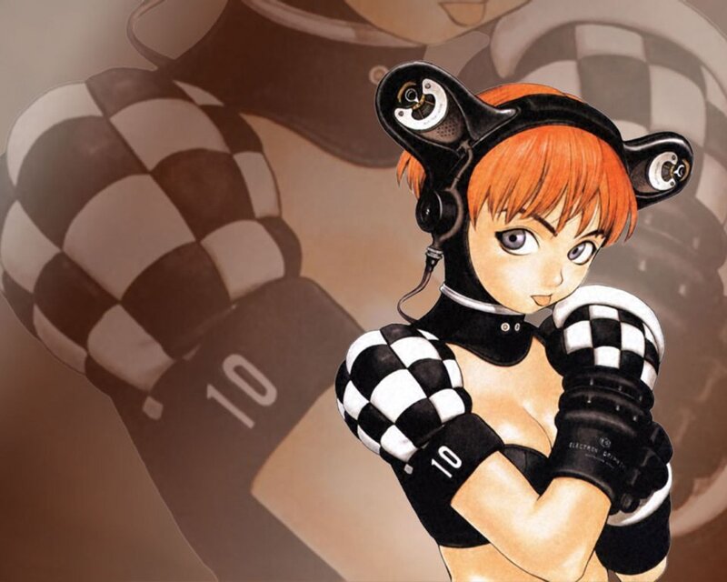 Anime Girl with Boxing Gloves — Orange