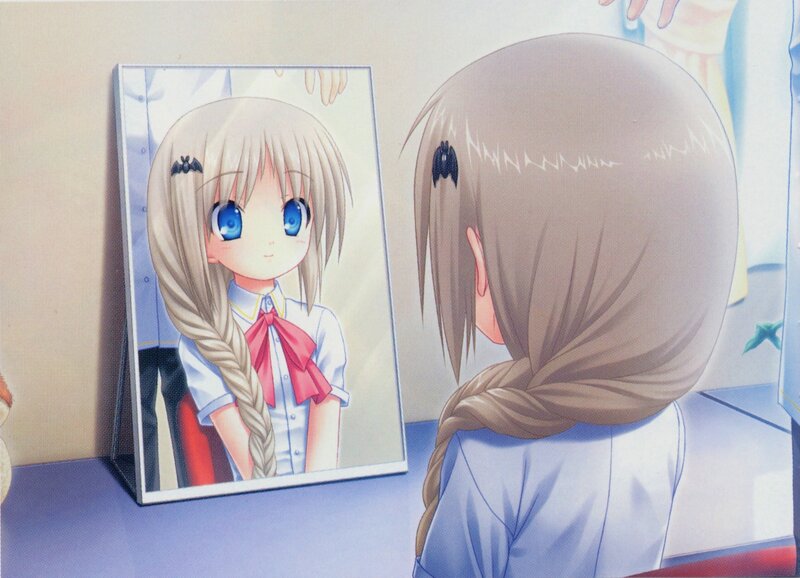 Anime Girl with Braid — Blue