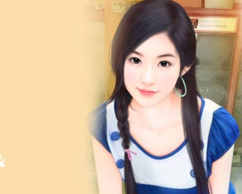anime girl with braid