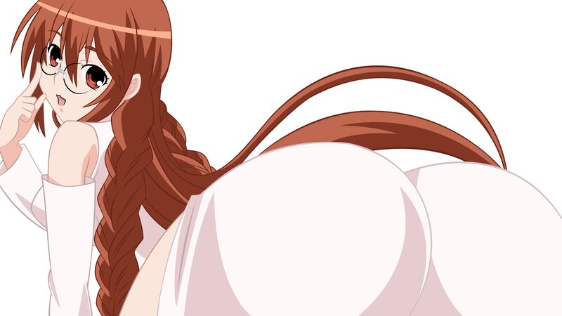 anime girl with braided hair