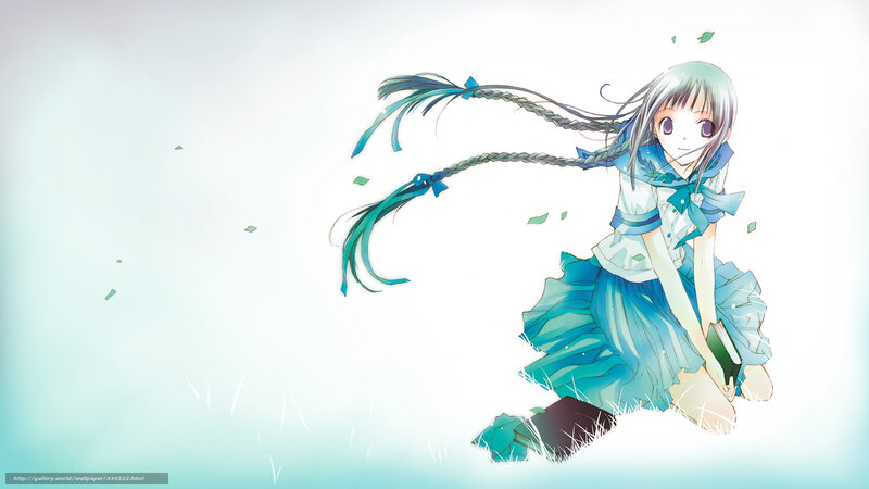anime girl with braided hair
