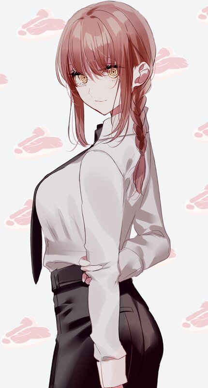 Anime Girl with Braided Hair — Pink, Neutral