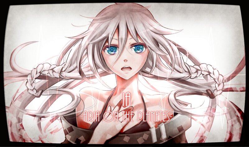 Anime Girl with Braided Hair — White, Dramatic